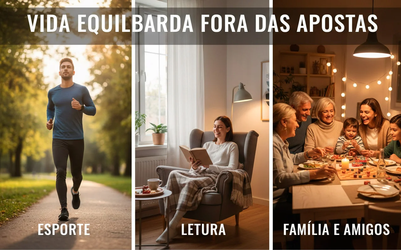 Pessoa praticando atividades variadas de lazer representando equilíbrio na vida